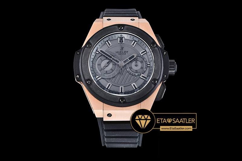 Hublot King Power Foudroyante 818460 Pembe Alt n Kasa Seramik Bezel Siyah Kadran ETA